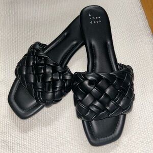 A New Day Target Black Sandal Braided Slides